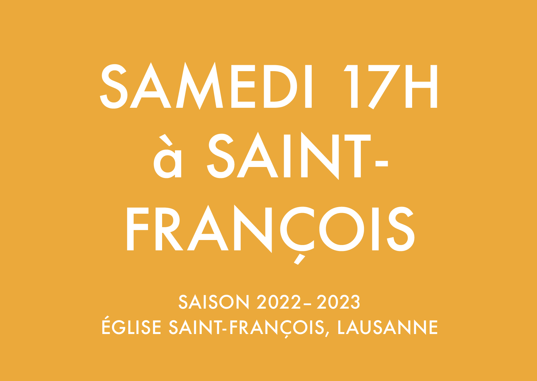 SAISON 2022-2023 DES CONCERTS SAMEDI 17H